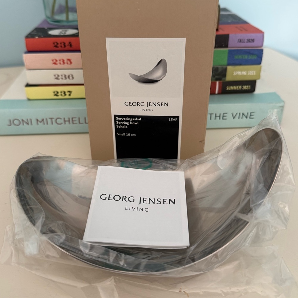 Georg Jensen Small Leaf Serving Bowl in Silver